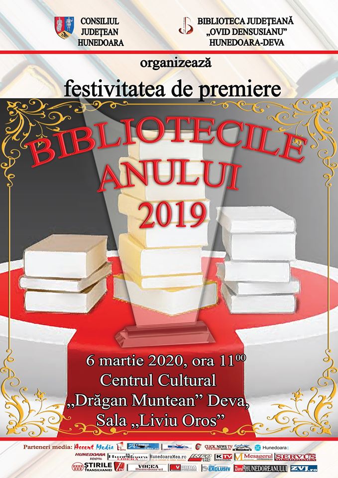 Festivitatea de premiere a bibliotecilor anului, din județul Hunedoara, în 6 martie