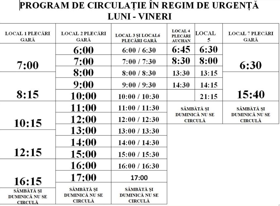 Transportul public din Deva, cu program restricționat, din cauza coronavirusului