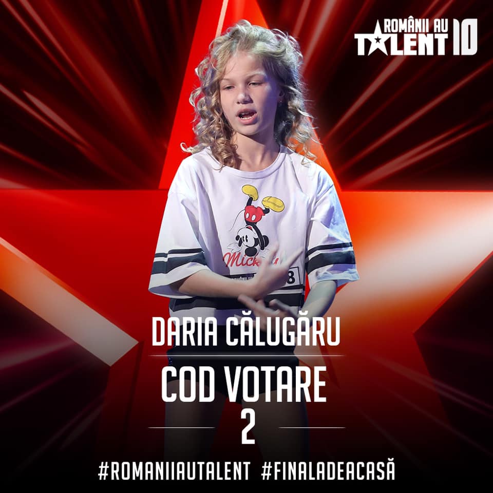 Să o susţinem pe Daria Călugăru, finalistă la „Românii au talent”! Deveanca, printre cei 10 concurenţi intraţi în lupta de la sfârşitul show-ului