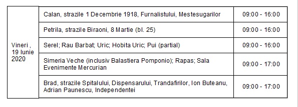 Întreruperi de curent programate. Care sunt localitățile din județul Hunedoara vizate