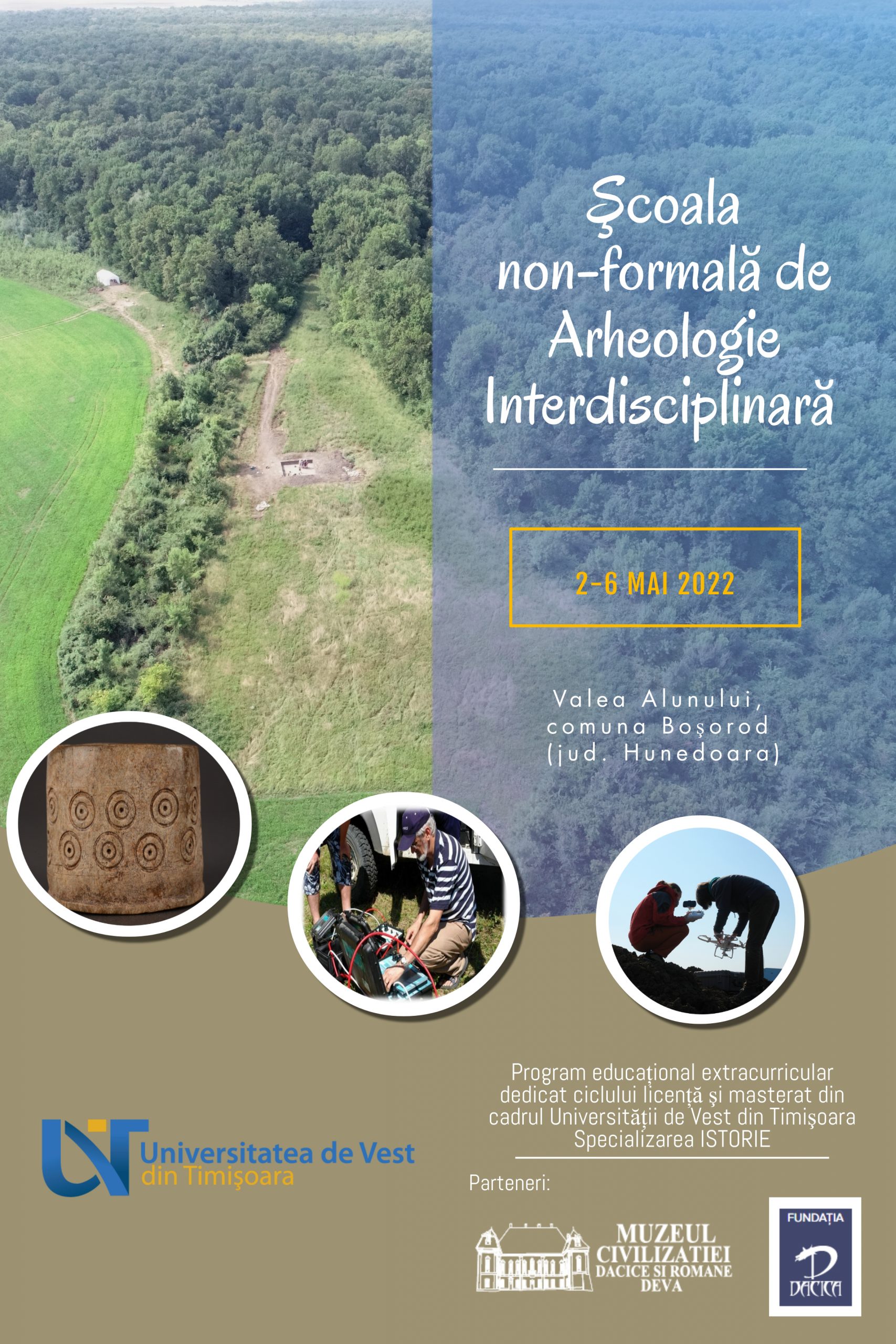 Comunicat de presă încheiere proiect ”Școală non-formală de arheologie interdisciplinară în Valea Alunului”