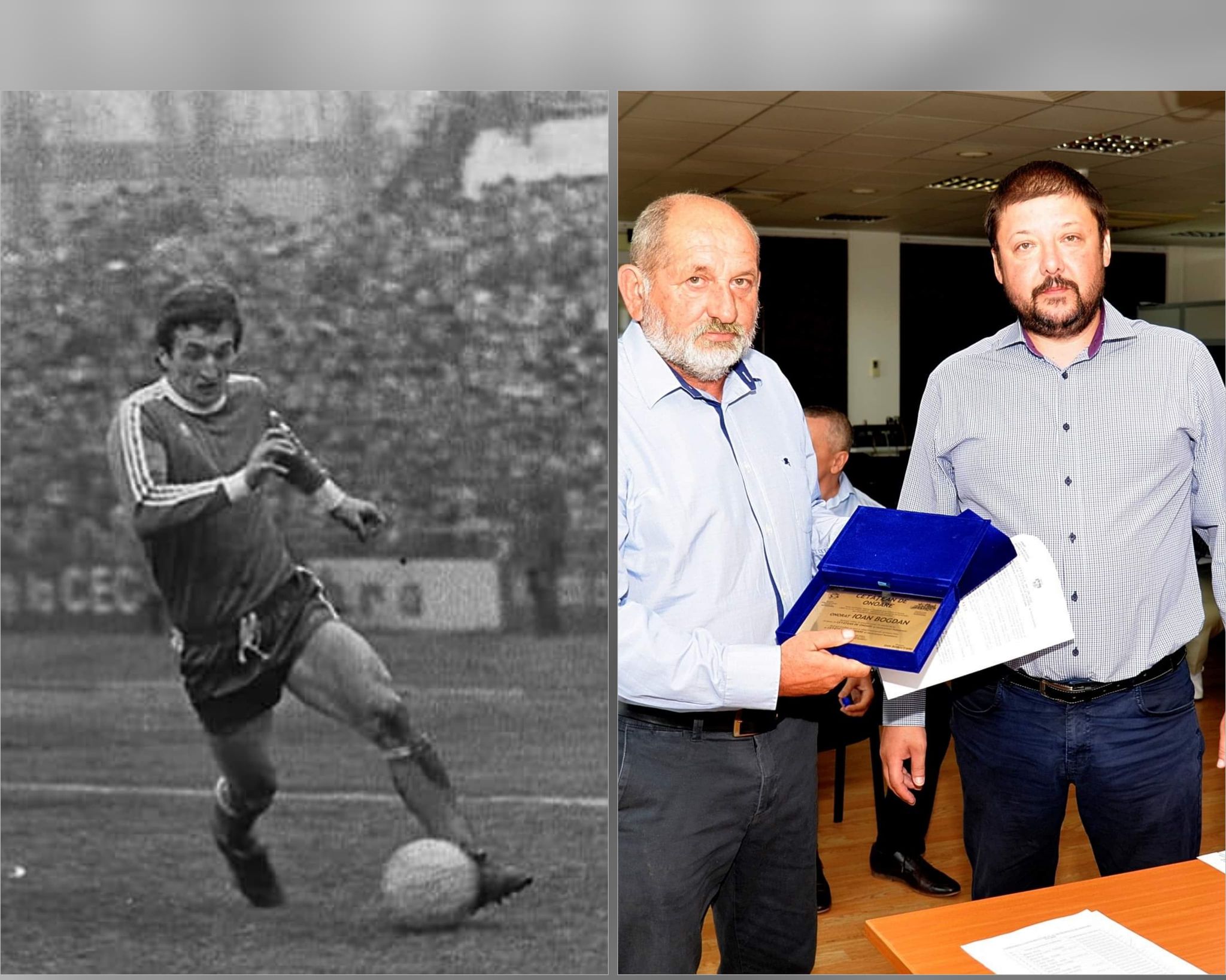 Ioan Bogdan, unul dintre cei mai importanți jucători ai echipei Corvinul Hunedoara, premiat de municipalitate