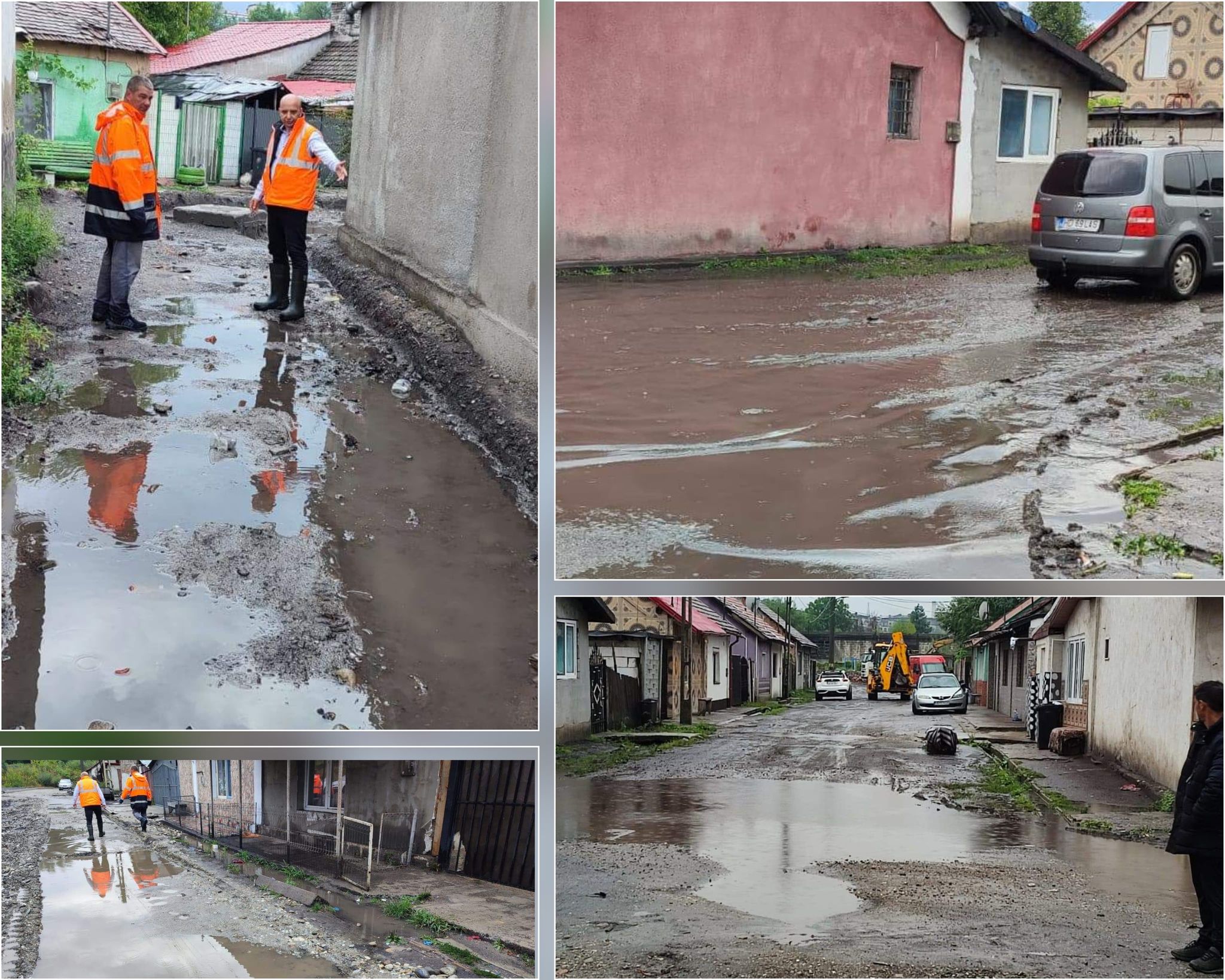 Drumuri impracticabile și gospodării inundate, în Colonia de Jos, din Vulcan